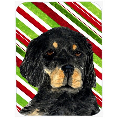 Carolines Treasures Gordon Setter Candy Cane Holiday Christmas Glass Cutting Board - Large SS4584LCB
