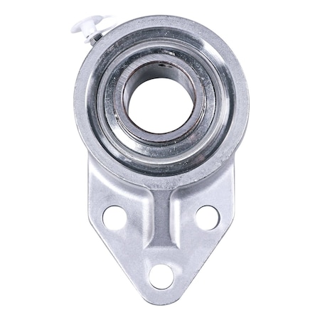Sealmaster Mounted Stainless Steel Three Bolt Flange Bracket Ball Bearing - 440C Stainless Steel CRFBS-SS16