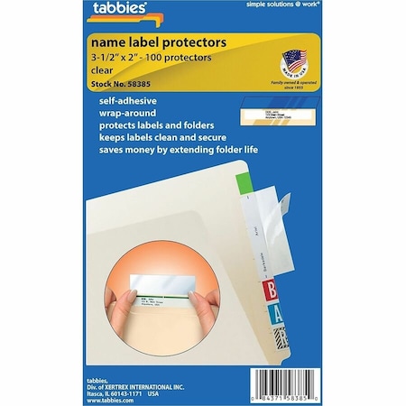 Tabbies Label Protectors, Self-Adhesive, Cl, PK500 58385BX