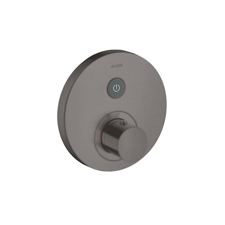Axor ShowerSelect Thermostatic Trim Round for 1 Function in Brushed Black Chrome 36722341