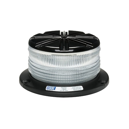 Ecco Led Beacon, Low Profile, 12-36Vdc, Clear 7460CC