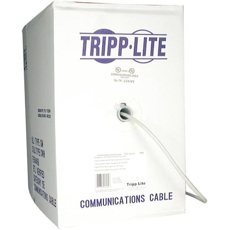 Tripp Lite 1000FT CAT5E CAT5 350MHZ BULK SOLID-CORE PVC OUTDOOR CABLE GRAY N028-01K-GY
