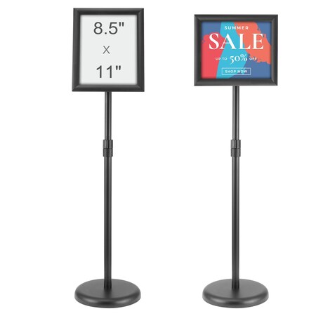 Vevor Pedestal Sign Holder Adjustable Poster Stand 8.5 x 11 Inch Round Base SW-01
