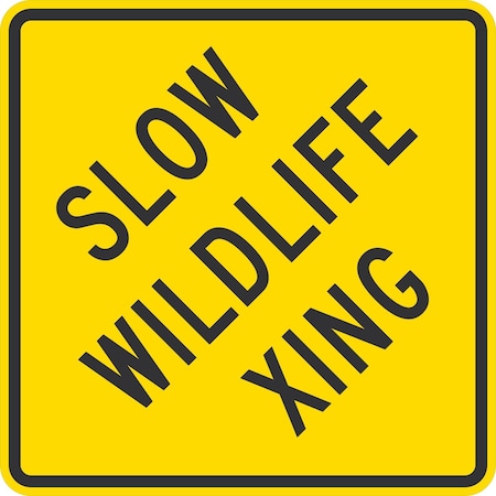 Lyle Slow Wildlife Xing, 36x36, High Intensity Prismatic, Yellow G-16356-HI_36x36