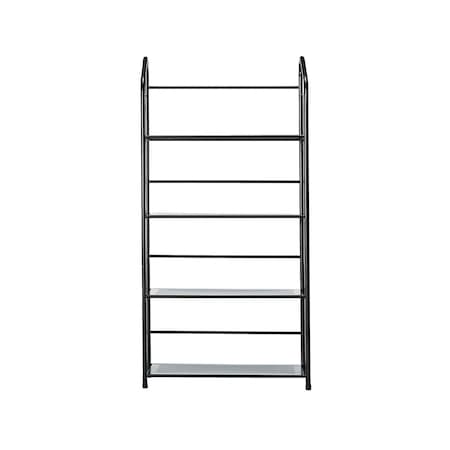 Homeroots 49" Black Metal Four Tier Bookcase 469089