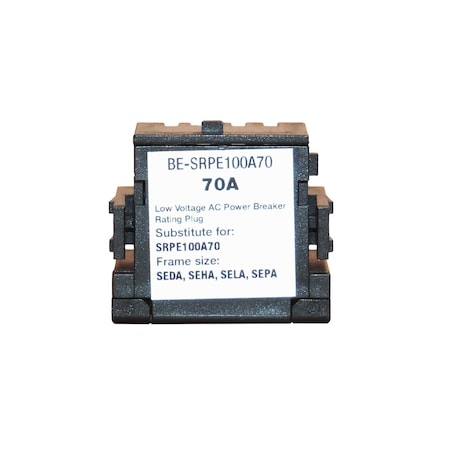 Brah Electric , replacement Spectra rating plugs, rated for 70A, 100A sensor - SEDA, SEHA, SELA, SEPA BE-SRPE100A70