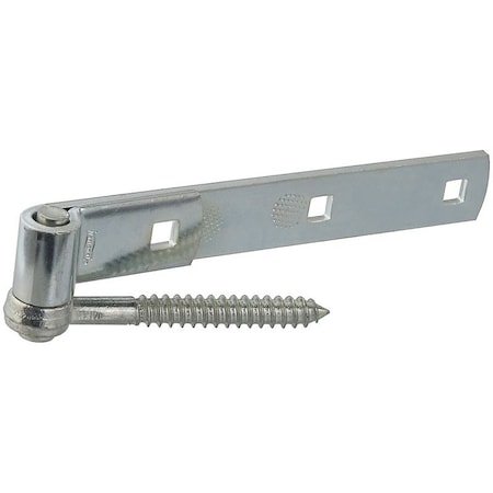 National Hardware Hook/Strap Hinge, 0.19 in Thick Leaf, Steel, Zinc, Screw Mounting, 100 lb N130-054