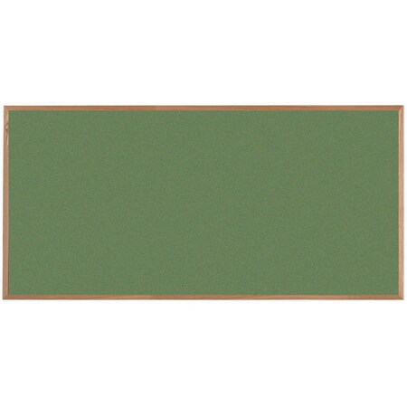 Aarco VIC Cork Bulletin Board, Red Oak Frame, Clear Lacquer Finish, Baby Lettuce 48''Hx96''W OW4896213