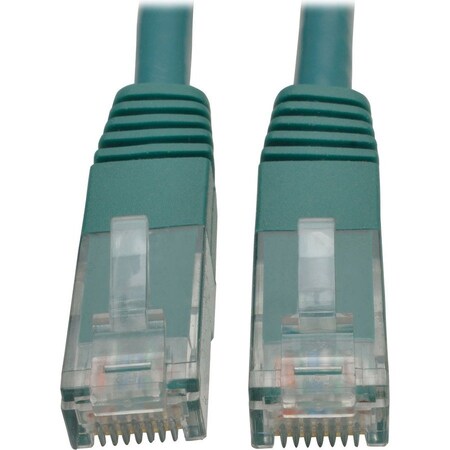Eaton Tripp Lite Series Cat6 Gigabit Molded UTP Ethernet Cable RJ45 M/M, PoE, Green, 15 ft. 4.57 m N200-015-GN