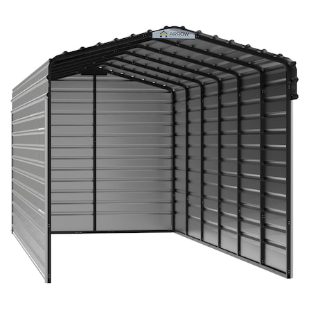 Arrow Storage Products 10 x 29 x 9 ft Eggshell Steel Carport with 3 Wall Kits CPH102909ECL3