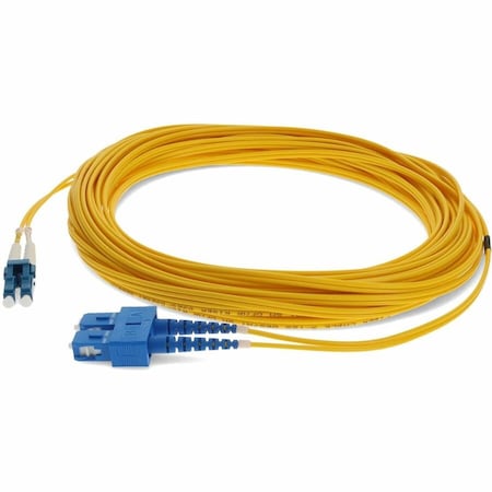 Add-On 17m SC to LC Yellow OS2 Duplex OFNR Riser-Rated SMF Fiber Patch Cable ADD-SC-LC-17M9SMF