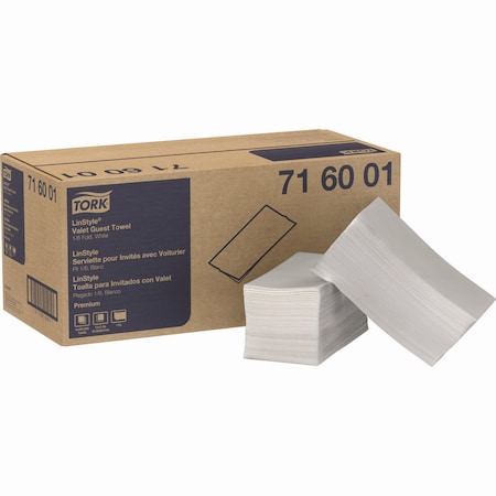 Tork LinStyle Valet Multifold Paper Towels, 1 Ply, 500 Sheets, 709 ft, White 716001