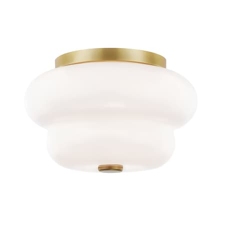 Mitzi Hazel 2 Light Flush Mount 9 In. Aged Brass H350502-AGB