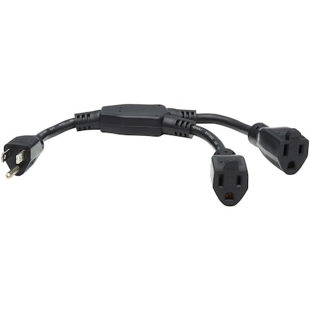Tripp Lite POWER CORD Y SPLITTER 5-15P 2X 5-15R 1FT P022-001-13A-2