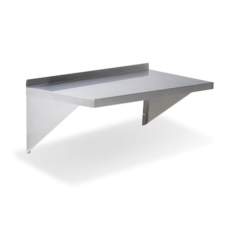 Steel Works Wall mount shelf 16" X 48" X 13" 18GA 430S/S shelf and brackets two brackets SWWS-1648