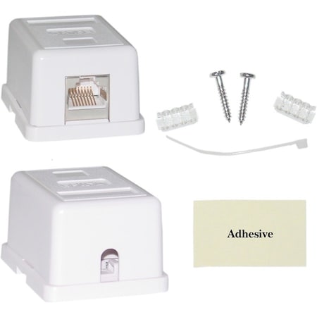 Cable Wholesale Cat5e Single Surface Mount Box, Unshielded 300-313SE