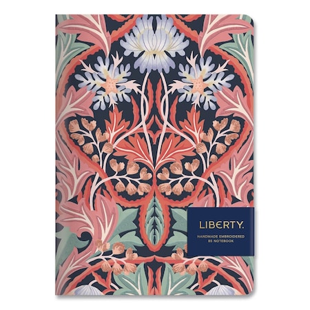 Chronicle Books Liberty London Embroidered Cover Journal, Floral Artwork, Medium/College Rule, (50) 10 x 7 Sheets 9780735365575