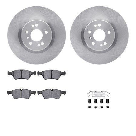 Dynamic Friction Co DFC Rotors with EURO 5000 Ceramic Brake Pads includes Hardware 6612-63409