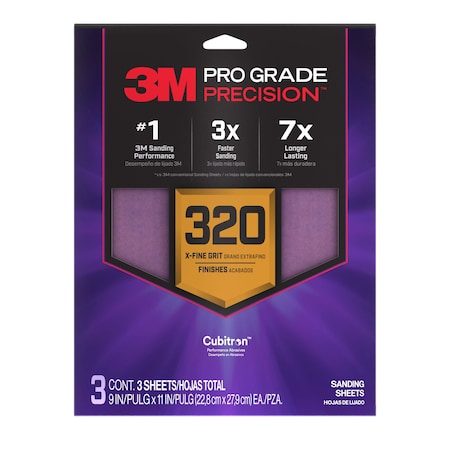 3M Precision Faster Sanding Sheets, PK3 7100328394