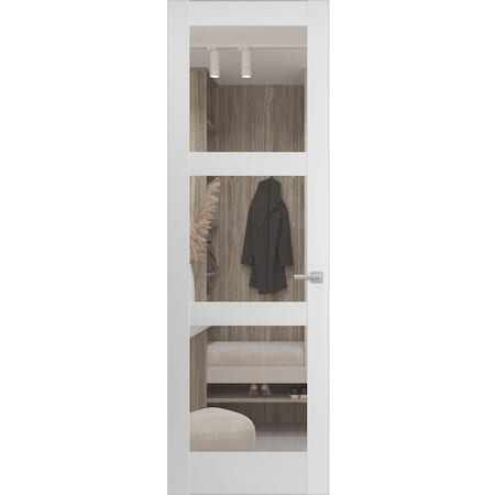 Sartodoors Hidden Door, Lucia 2555 White Silk Concealed Metal Frame 36 x 80 Left Inswing LUCIA2555MF-WS-36x80-LH-I