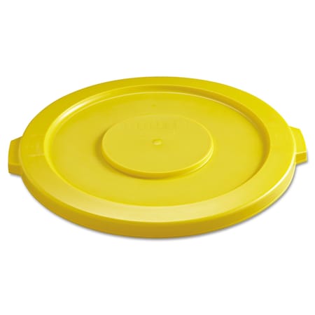 Rubbermaid Commercial 32 Gal Trash Can Lid, Yellow, Plastic, 22.25 in W/Dia FG263100YEL
