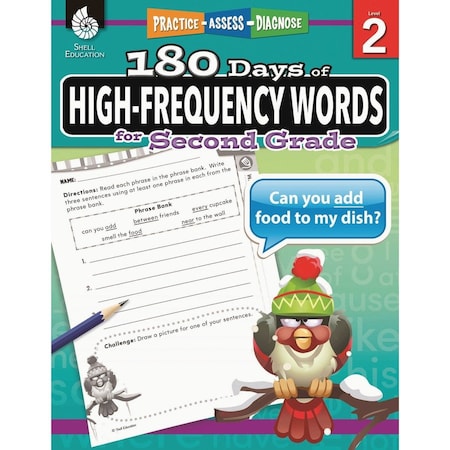 Shell Education 180 Days of High-Frequency Words for Second Grade 51635
