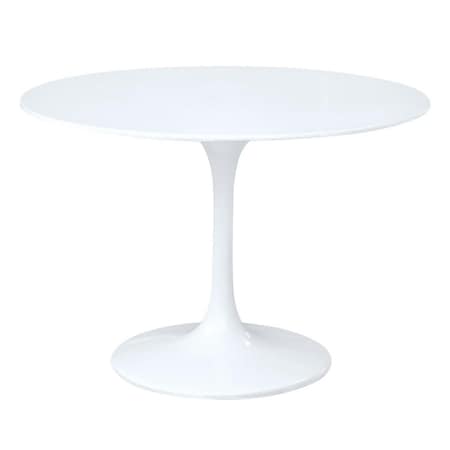 Aron Living 48 in. Rose Fiberglass Dinning Table, White - 29 x 48 x 48 in. AL10061