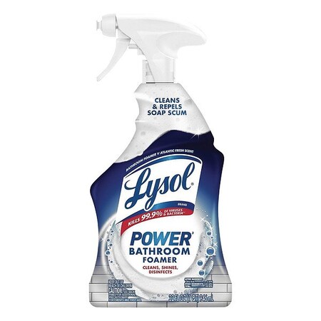Lysol Disinfectant Power Bathroom Foamer, Liquid, Atlantic Fresh, 32 oz Spray Bottle 19200-02699