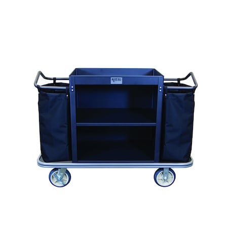 Royal Basket Trucks Housekeeping Cart, 41" H, 8" Caster G55-KKX-M2C-2NN