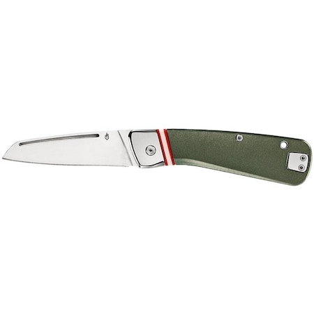 Gerber Folding Pocket Knife, 29 in L Blade, Stainless Steel Blade, 1Blade, Green Handle 31-003722