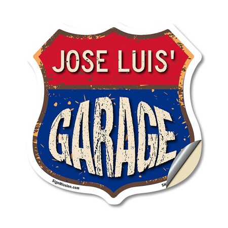 Signmission Jose Luis's Garage, 12 Inch X 12 Inch, Vinyl Decal SHI-D-12-383-JOSE LUIS