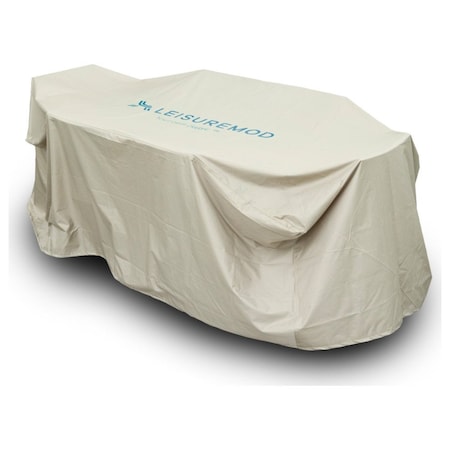 Leisuremod Chelsea Rectangular Outdoor Rain Cover for 63in Patio Dining Table and Chairs Set, Brown CC63RC