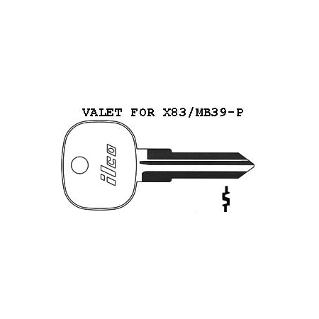 Ilco Unican Mercedes Benz Key Blanks, 10PK MB40