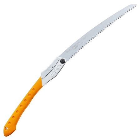 Silky Saws Pruning Saw, Carbon Steel 14 1/4 in L Blade, Rubber Handle, 30 1/4 in Tool L 356-36