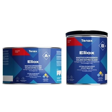Tenax Eliox Extra Clear Bi-Component Knife-Grade Glue - Approved for Food Contact. Suitable to Fill, Glue TEliox