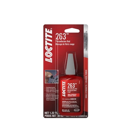 Loctite 2205310 263 Threadlocker Red Surface Insensitive, 36 ml LOC2205310