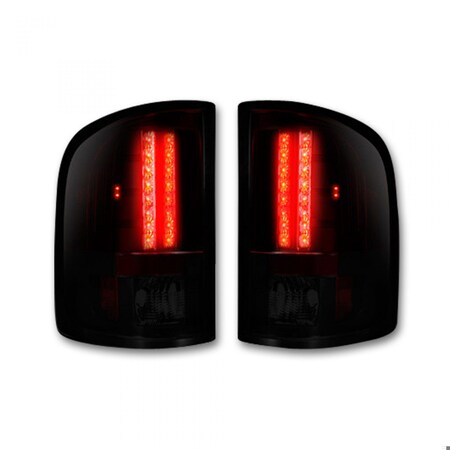 Recon 07-13 SIERRA SINGLE WHEEL LED TAILLIGHTS DARK RED SMOKE LENS DRIVER/PA 264189RBK