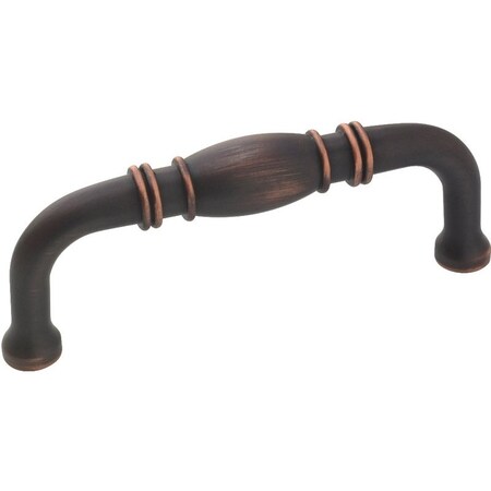 Amerock Cabinet Pull, 338 in L Handle, 114 in Projection, Zinc, OilRubbed Bronze 1875417