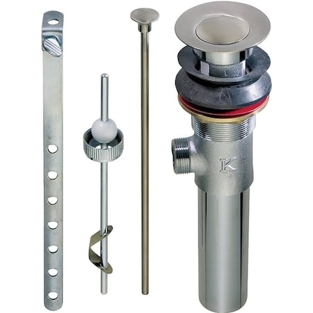 Plumb Pak Lavatory PopUp Assembly, 114 in Connection, Brass, Brushed Nickel K820-77BN