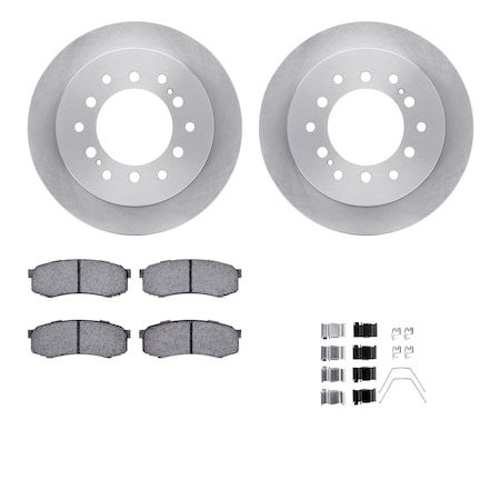 Dynamic Friction Co DFC Brake Rotor- Heavy Duty Brake Pad includes Hardware 6412-76046