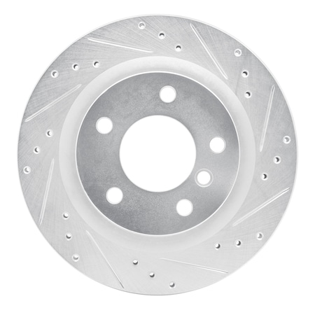 Dynamic Friction Co DFC Brake Rotor - Drilled and Slotted - Silver 631-31088R