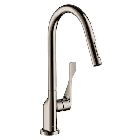 Axor Citterio HighArc Kitchen Faucet 2-Spray Pull-Down, 1.75 GPM in Polished Nickel 39835831