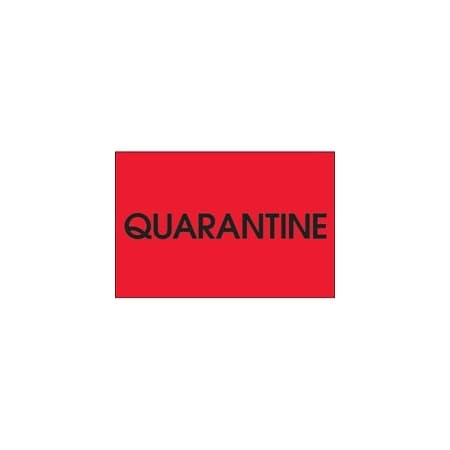 Bubblefast 2 x 3'' - ''Quarantine'' Fluorescent Red Labels BFDL1138