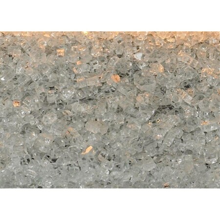 Broilmaster 1 sq. ft. Decorative Reflective Crushed Glass, Clear Frost DG1CLF