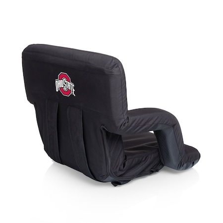 Picnic Time Family Of Brands NCAA Ohio State Buckeyes Ventura Reclining Stadium Seat with Back Support 618-00-179-444-0