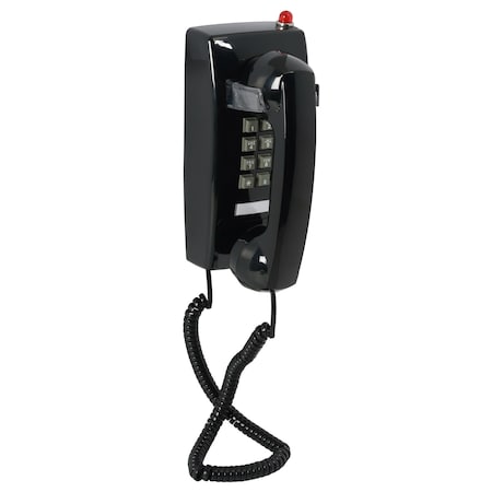 Zoro Select Standard Wall Phone, Black, Msg Indicator T-25 BLK w/MW