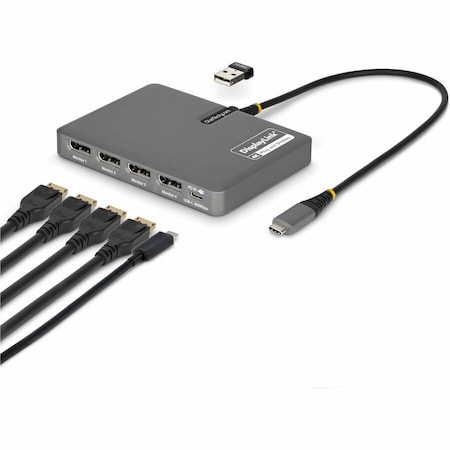Startech.Com 4-Port USB-C to DP Adapter QUAD-USB-DP-ADAPT