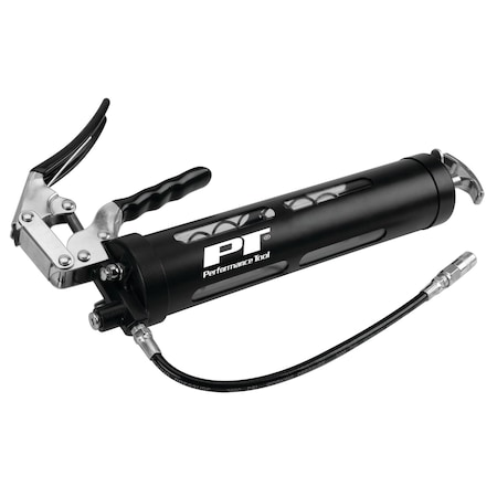 Performance Tool Clear View Pistol Grip Grease Gun, 3000 PSI, 12 in. Hose, Air Release Valve W54294