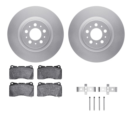 Dynamic Friction Co DFC GEOSPEC Coated Rotors with 5000 Brake Pads - Ceramic and Hardware 4512-27076