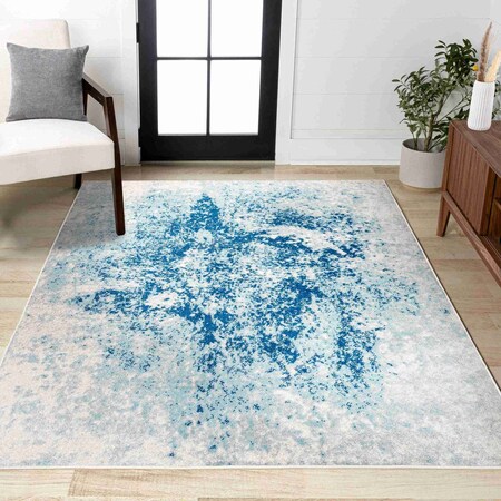 Jonathan Y Dune Modern Abstract Cream/Blue 4 ft. x 6 ft. Area Rug CTP109B-4